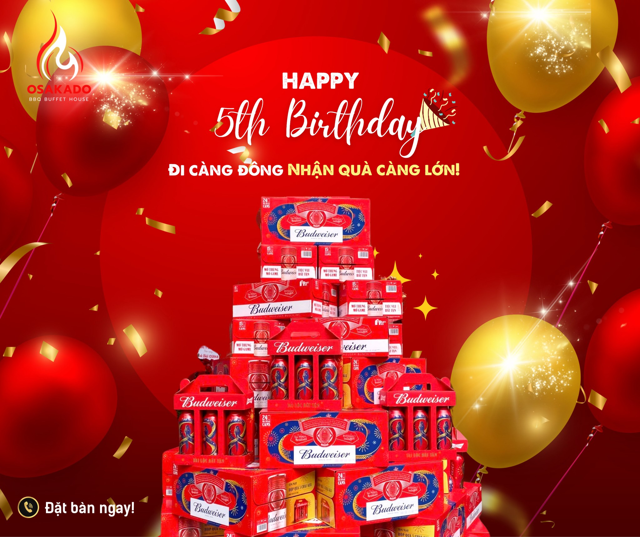 Vua bia Long biên luôn đồng hành cùng nhà hàng trong những sự kiện lớn